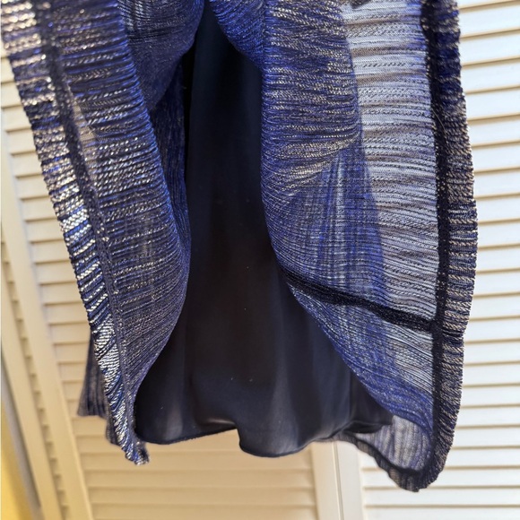 City Studio’s Women’s Sz 1 NEW Elegant Blue and Silver Halter Dress - Picture 11 of 13